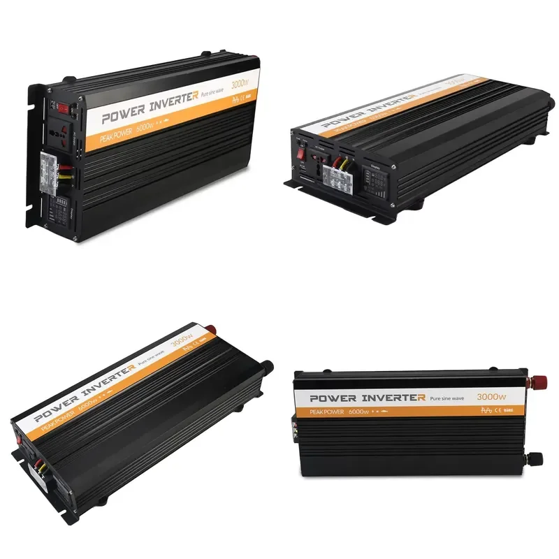 2000W DC to AC Power Inverter 110V 220V Pure Sine Wave Car Converter for Automobiles and Household Appliances