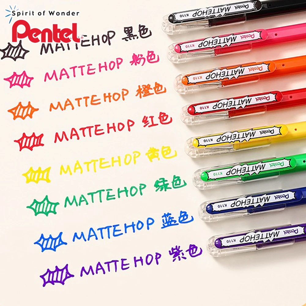 

1pcs Japan Pentel Gel Pen Mattehop K110V Bright High Light Pen 1.0mm Painting Children's Acrylic Marker School Office Stationery
