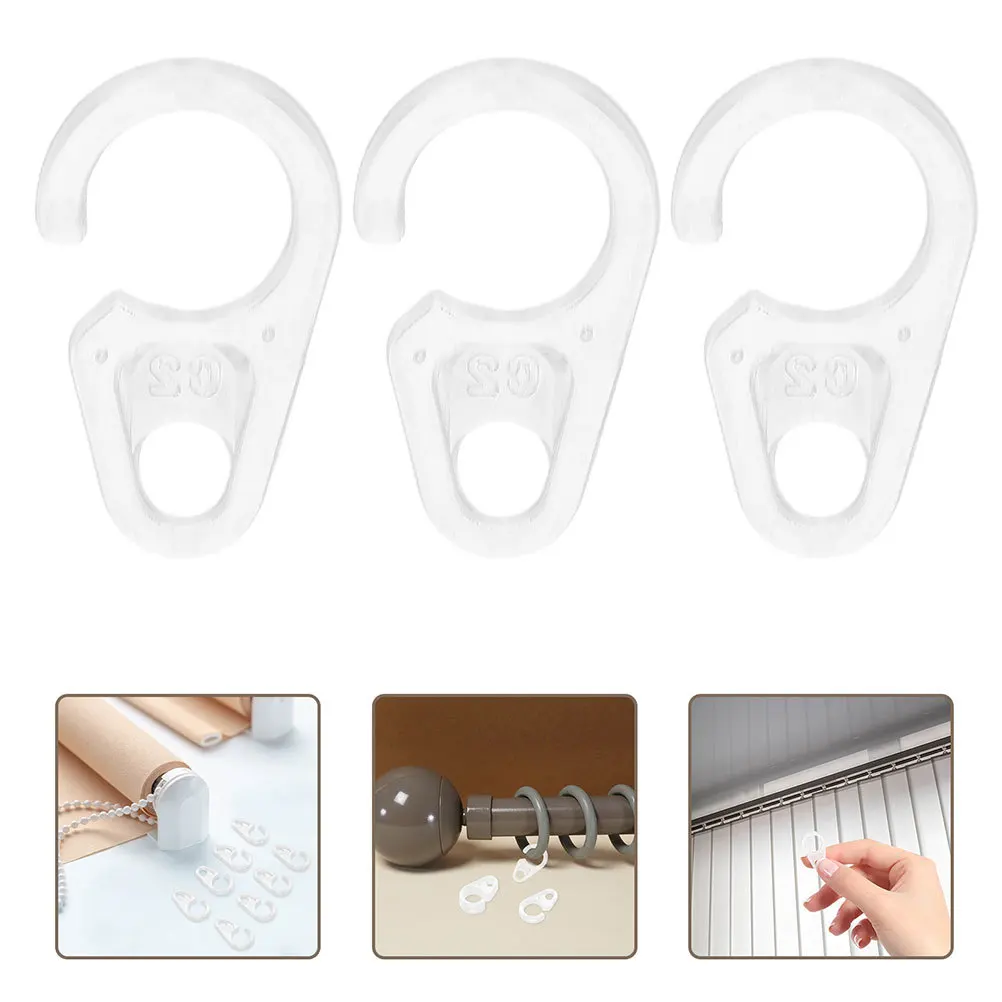 

100pcs Hooks For Drapes Track Curtain Hangers Smooth Sliding Finish Easy Installation Hidden Design Compatible With