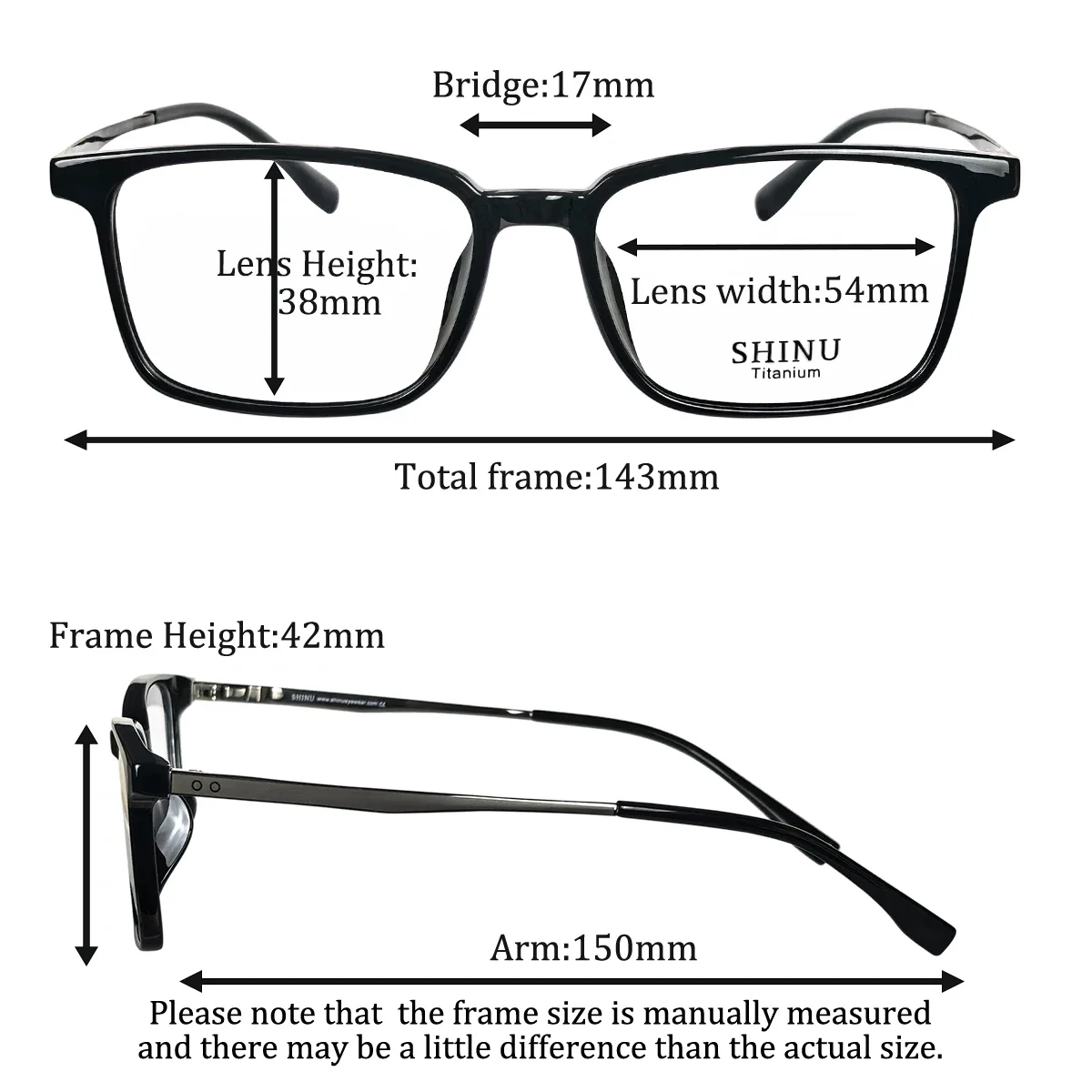 SHINU Photochrome Multifokalbrille Nah- und Fernbrille mit Titanrahmen für Herren Intelligente progressive Gläser – Detail 4