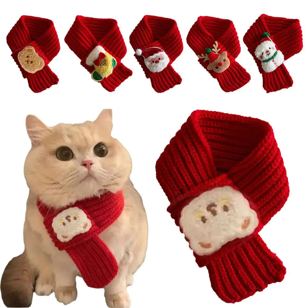 Christmas Scarf Christmas Pet Santa Costume For Puppy Kitten Christmas Party Costume Supplies H3c1