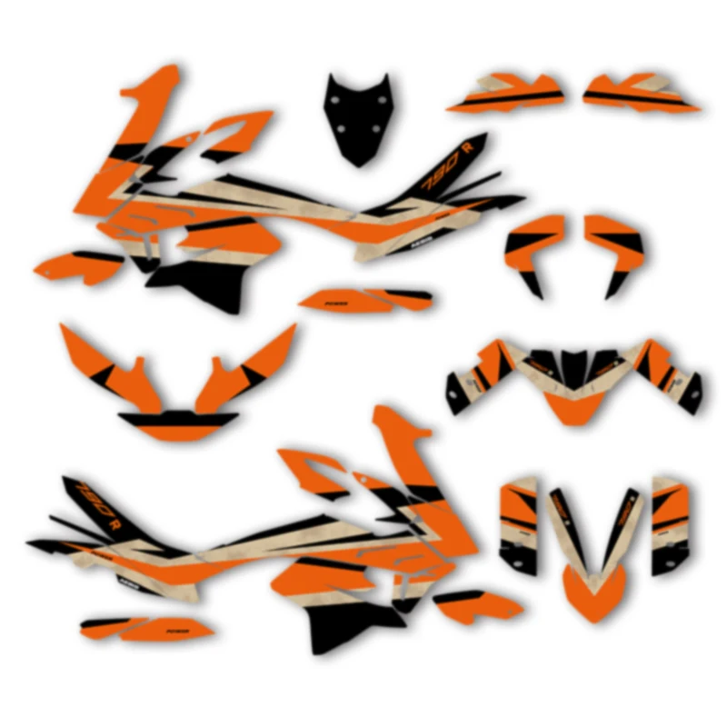 

DSMTECH Motorcycle Graphics For KTM 2019 2020 2021 2022 ADV790 19-22 ADV790 ADV-R Decal Stickers Kits 006