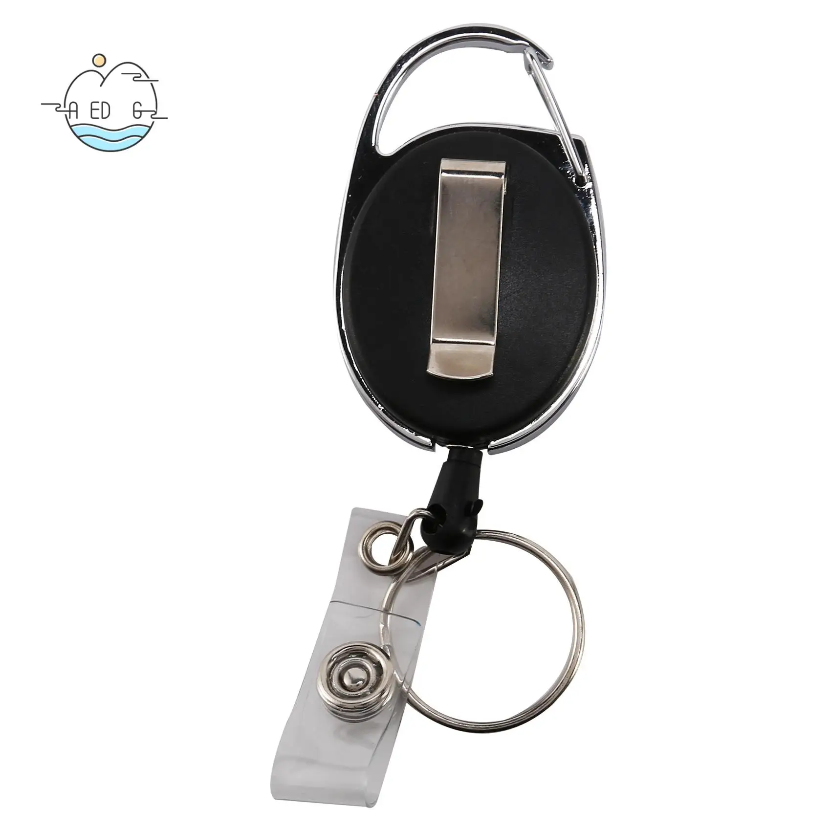 

AED6-2 шт. привязь для бейджа с зажимами, выдвижная катушка для бейджа, карабин, катушка, зажим, держатели для карт для удостоверения личности, держатель для ключей, бейджа