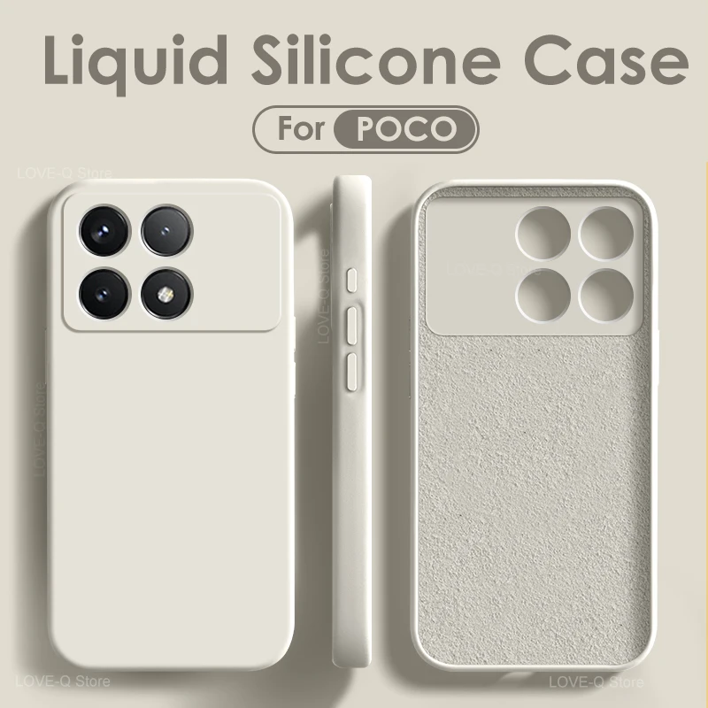 Poco X6 Pro Case Original Liquid Silicone Phone Cases For Xiaomi Poco X6 Pro Poco X 6 Pocox6 Pro X6pro Poco X6 Prо 5G Soft Cover