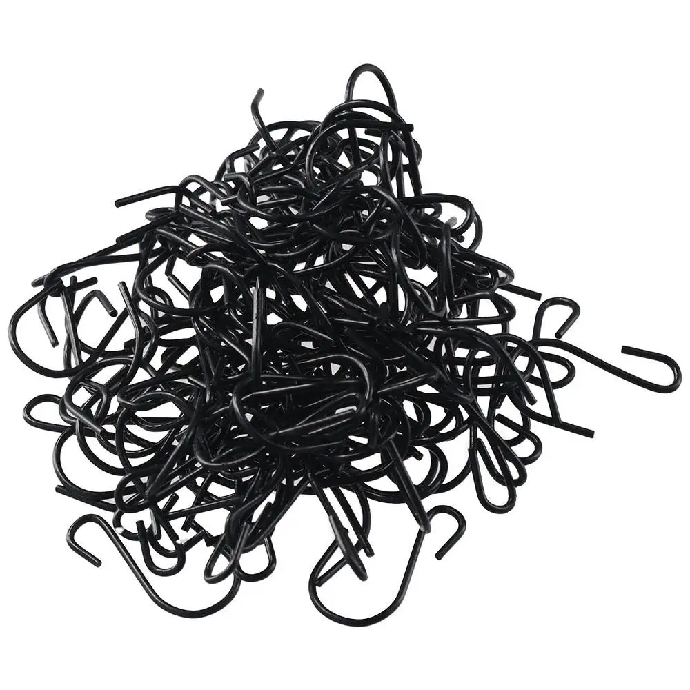 120Pcs Mini S Hook,Heavy Duty Metal Hanging Hooks,Black S Shaped Wire Hooks Ornament Storage Hooks for Hanging