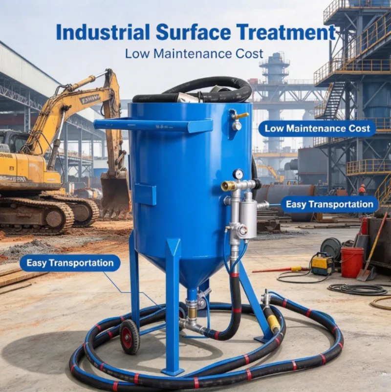 Advanced Portable Sand Blast Cleaning Machine, Abrasive Blaster For Concrete Wall Texture Etching & Cleaning
