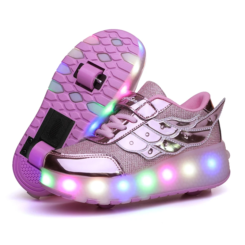 Fashion Luminous Roller Skates LED Light Skates Simple Fashion Indoor Skating Trend Sneakers Boy Girl Birthday Gift