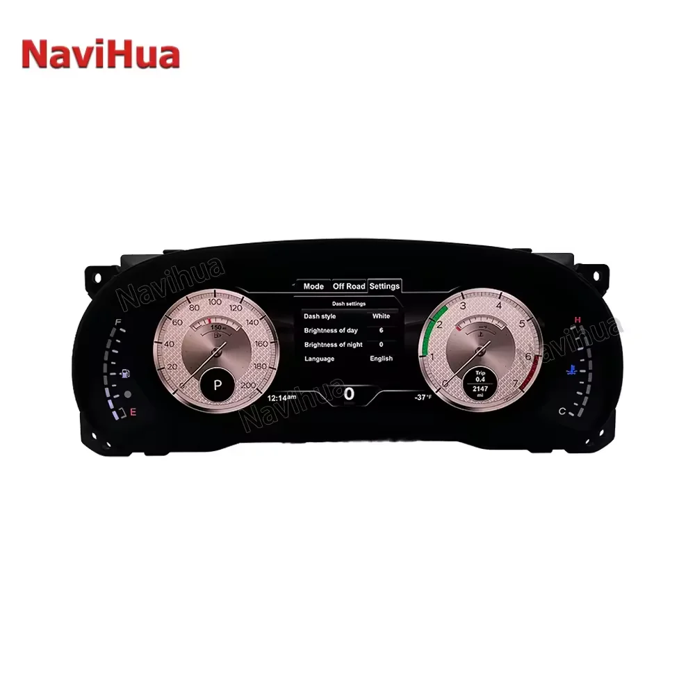 NAVIHUA for Jeep JL JK Wrangler Digital Cluster New Upgrade LCD Dashboard Speedometer Digital Cluster LINUX System Auto Meter