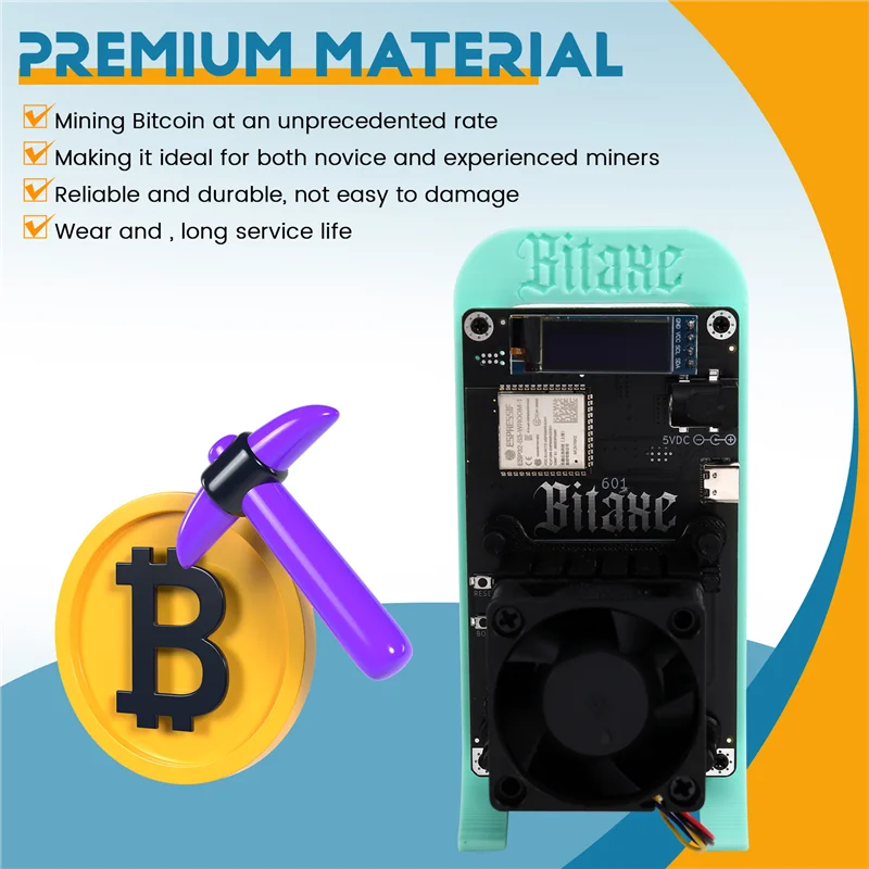 SANQ Exclusive Bitaxe Gamma 601 1.2TH/S Bitcoin Solo Miner يتميز بـ BM1370 ASIC، Antminer S21 Pro، UK Plug، طاقة 18-22W