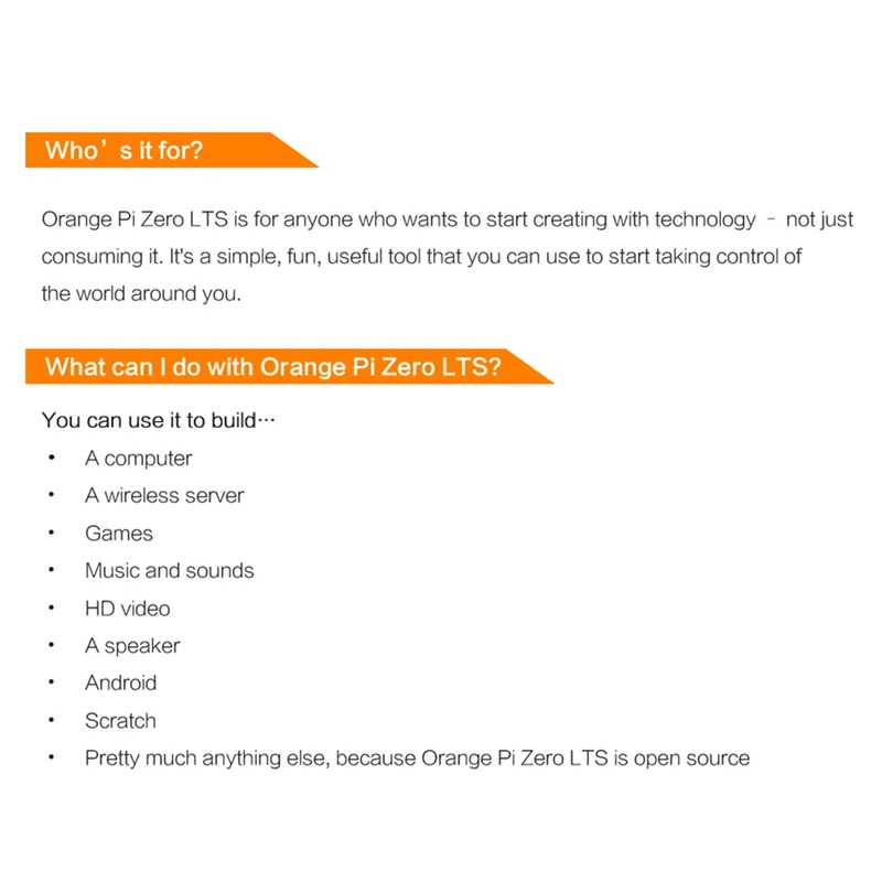 Orange Pi Zero LTS 512MB H3 Quad-Core,คอมพิวเตอร์บอร์ดเดี่ยวโอเพ่นซอร์ส,เรียกใช้ Android 4.4, Ubuntu, Debian Image