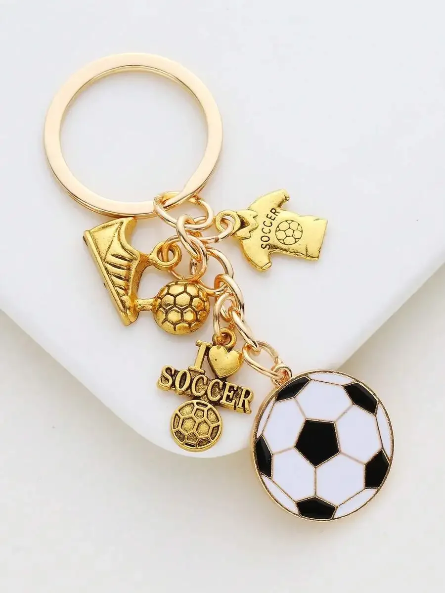 Soccer Keychain Car Bag Charm for Adults Gift