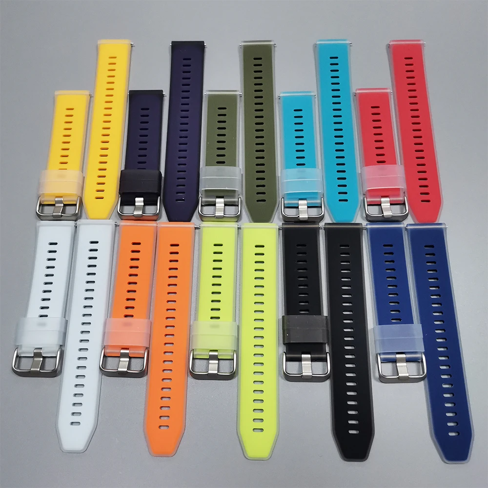 22mm Translucent Two-Tone Silicone Strap For COROS PACE 4 Sports Watchband For COROS APEX 4 42mm/APEX 2 Pro/PACE 3 Soft Bracelet