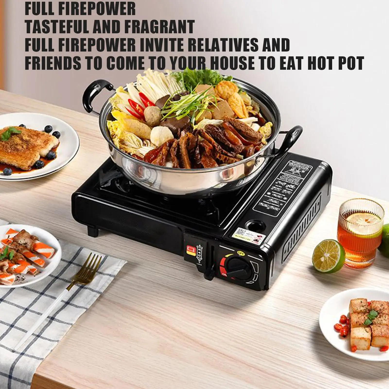 Camping Cooking Stove Portable Stove Burner Automatic Ignition Precise Heat Control Survival Gear For Backpacking Outdoor Road