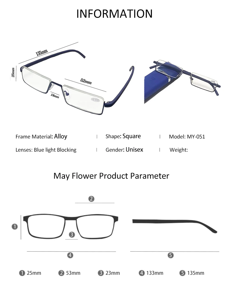 Lesebrille Männer blaues Licht, das verschreibung pflicht ige Brillen macht – Detail 1