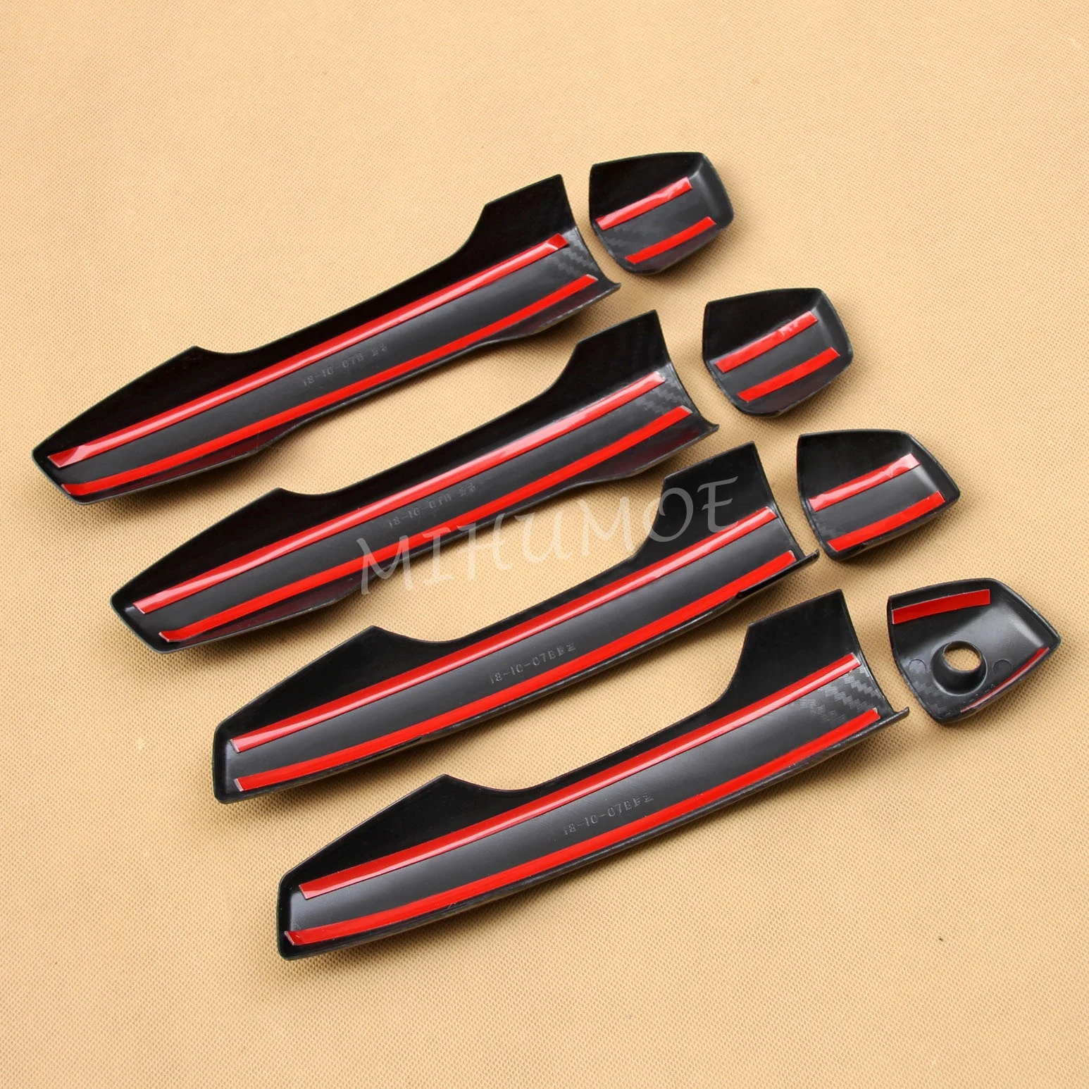 For 2018-2026 Mitsubishi Eclipse Cross w/o Keyless Carbon Fiber Car Door Handle Strip Cover Trim Protector Accessories view 6
