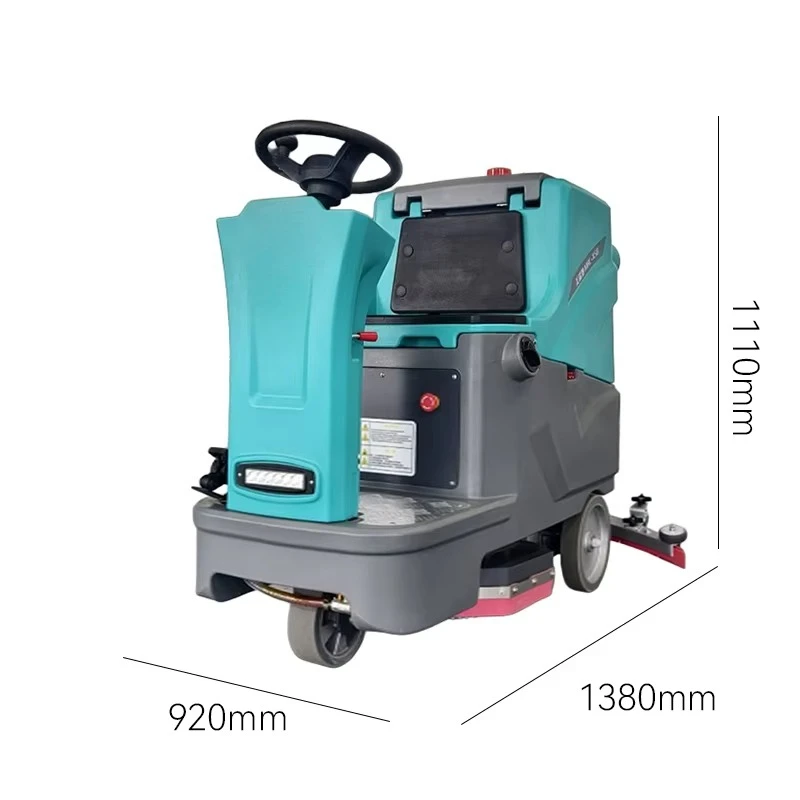 Electric Heavy Duty Ride-On Self-Propelled Floor Cleaner with 80L Clear 85L Sewage Tanks High Efficiency Extended Working Hours