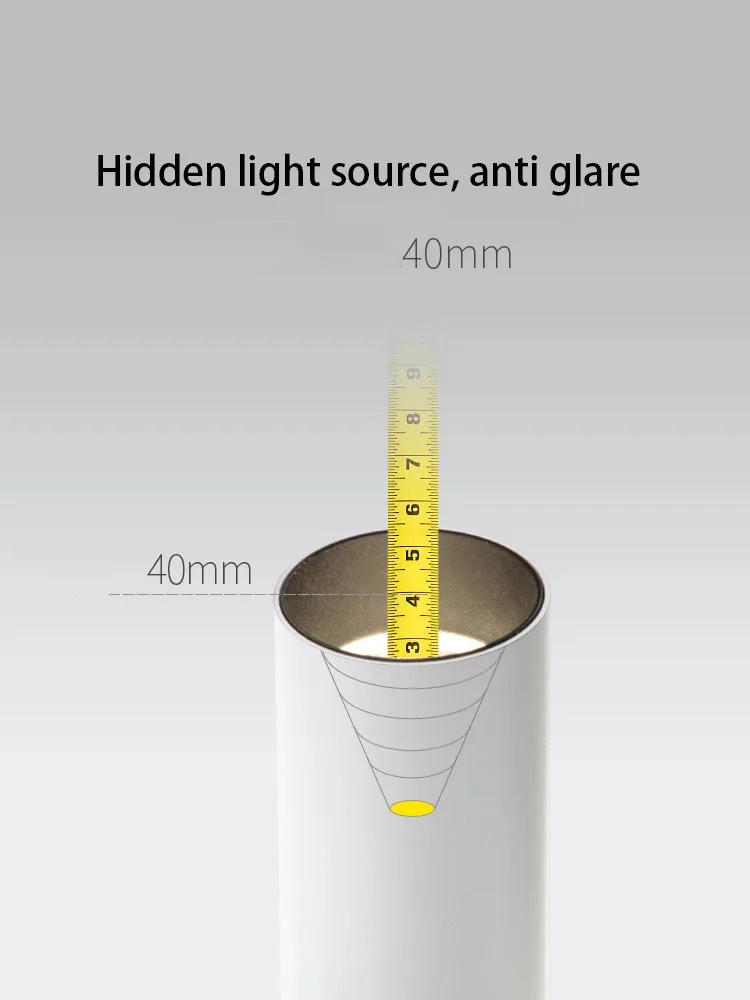 Led Spotlight Nordic Surface Mounted Ceiling Lamp Anti Glare Adjustable Angle Spot Light Foldable White Black 7W Lighting COB