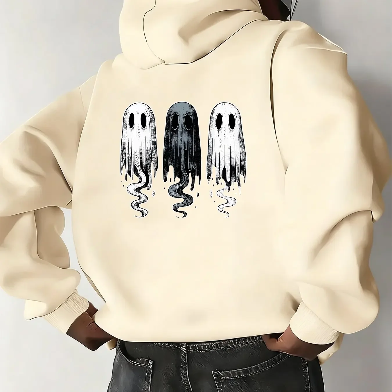 Men's Hooded Sweatshirt - Casual Pullover with Front Pocket Long Sleeve Autumn/Winter Warm Hoodie Machine Washable Regular Fit
