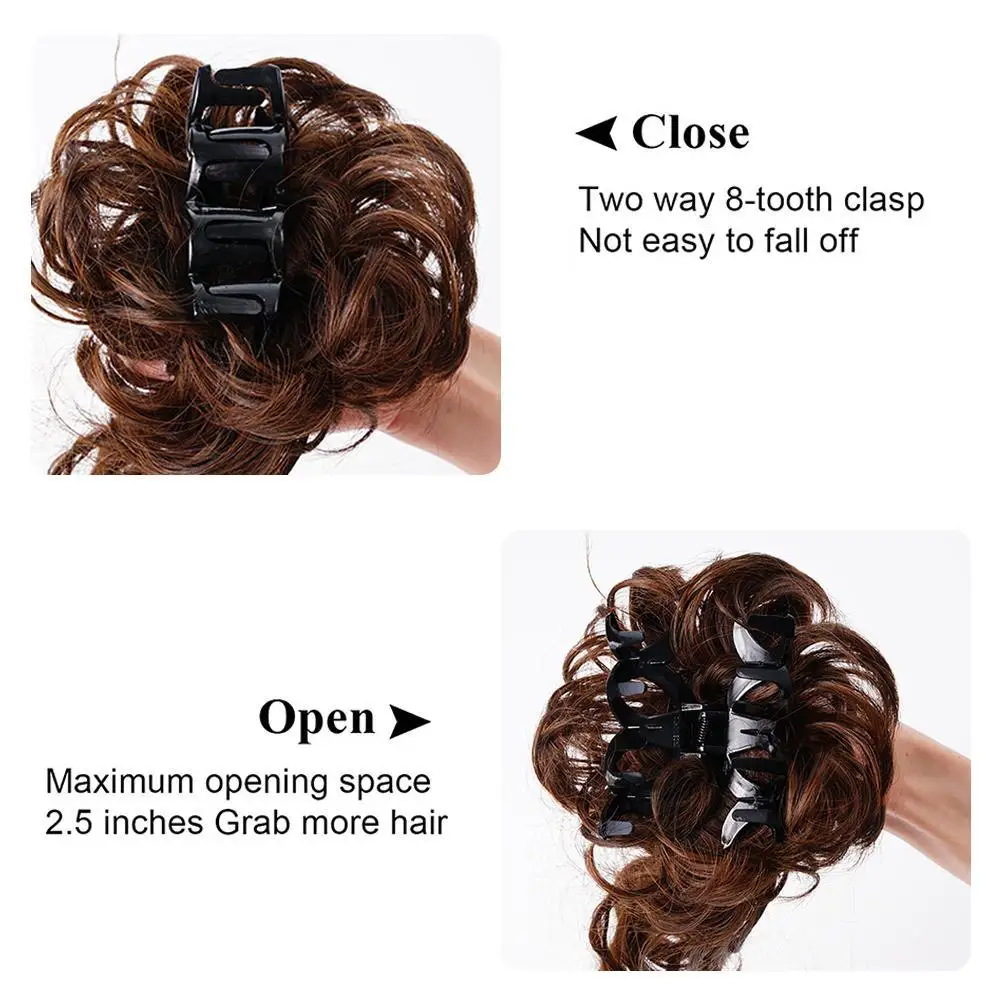 Syntetyczny klips do włosów Niechlujne kręcone włosy Peruki dla kobiet Kok z włosów Chignon Przedłużanie peruki Claw Clip In Hairpiece dla kobiet