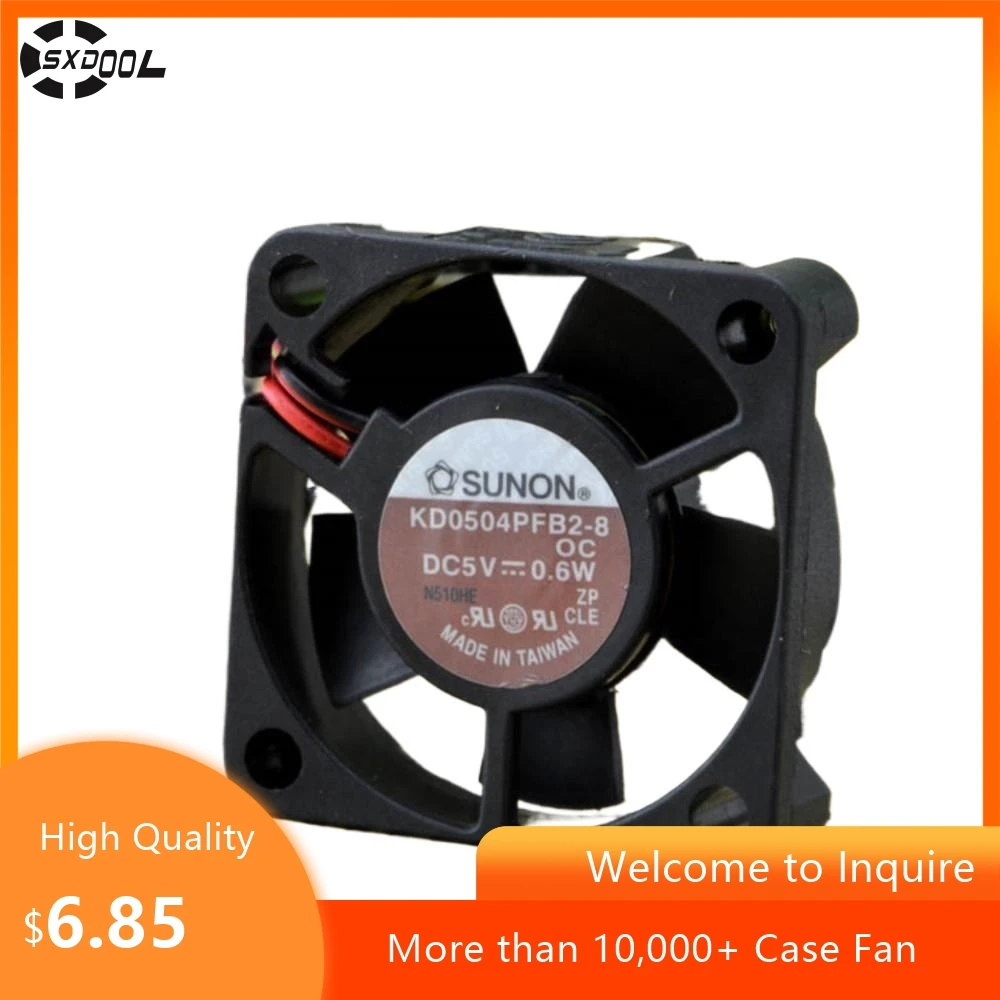 for SUNON 40mm 5V 0.6W KD0504PFB2-8 2-Wire Cooling Fan 40X40X10mm Chassis Fan