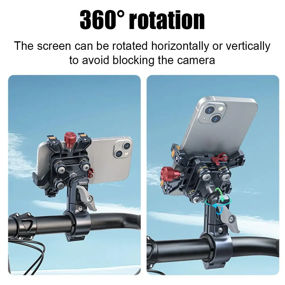 6-Clawที่วางโทรศัพท์รถจักรยานยนต์,ป้องกันการสั่นและดูดซับแรงกระแทก,ที่วางโทรศัพท์,ที่วางนําทางขี่ 2025 ใหม่ล่าสุด