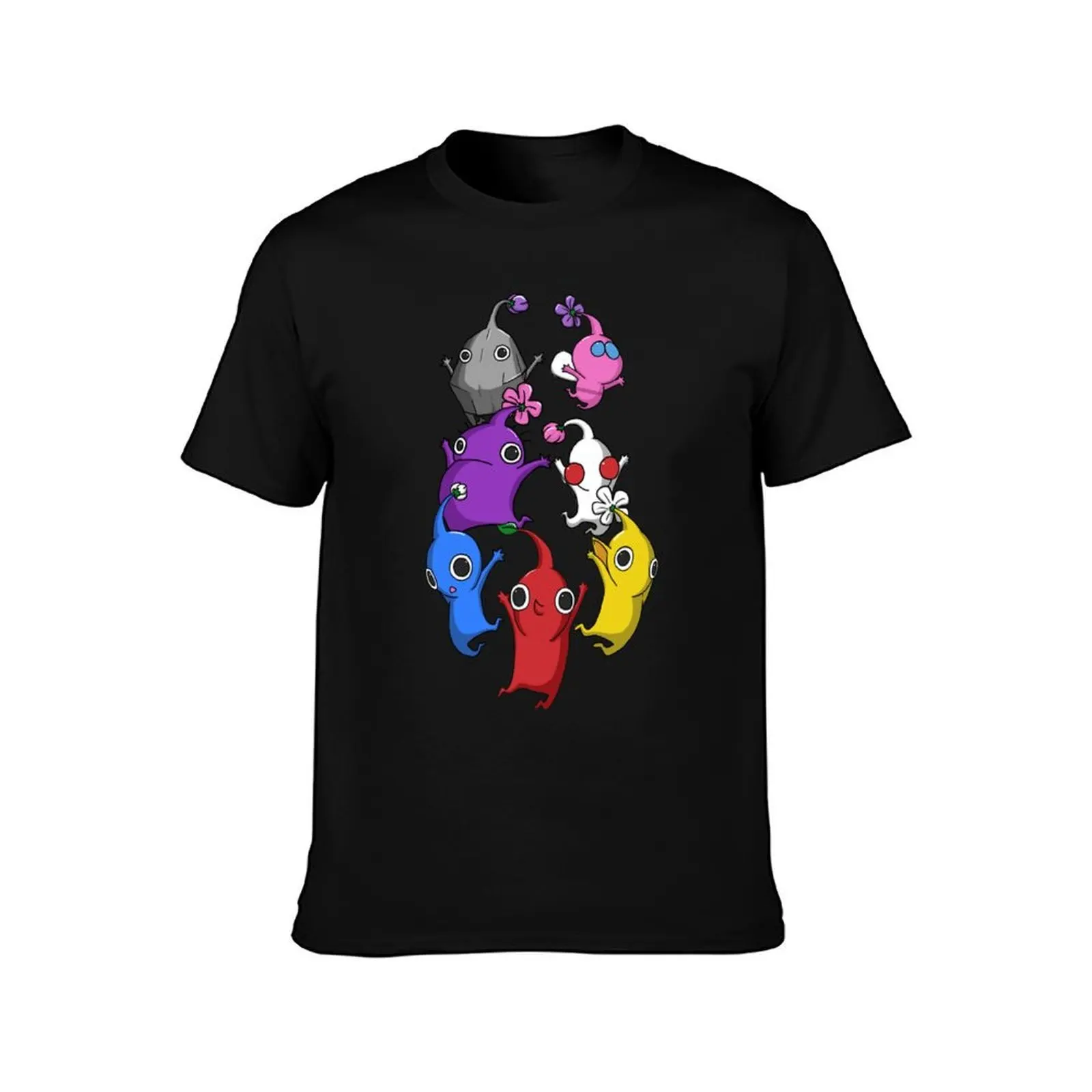 Jumping Pikmin T-Shirt Large Size Basic Casual T-Shirt