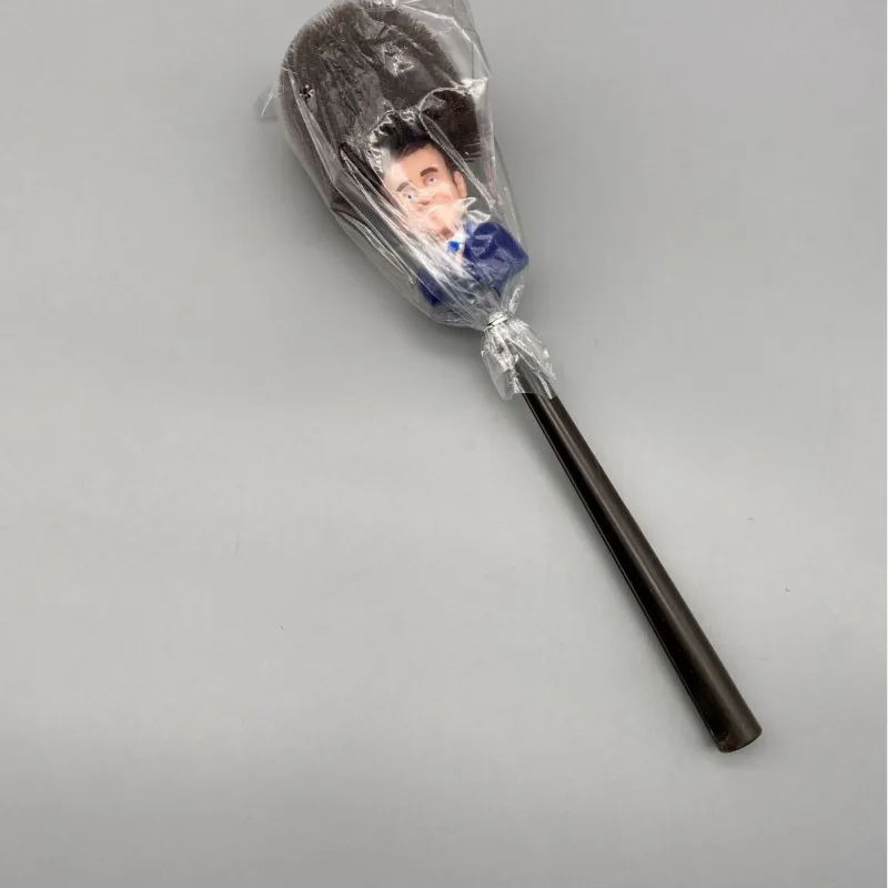 Creative Toilet Brush with Holder Funny President Doll Design Bathroom Decor Cleaning Tool Novelty Washroom Accessory Household - view 3