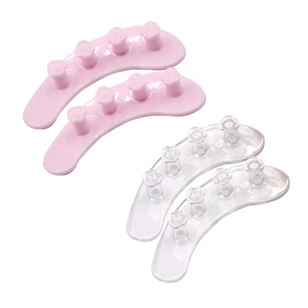 

2pcs Rose Silicone Toe Splitter Nail Separators Finger Spacers Dividers Manicure Lovely Flowers Create Perfect Nail