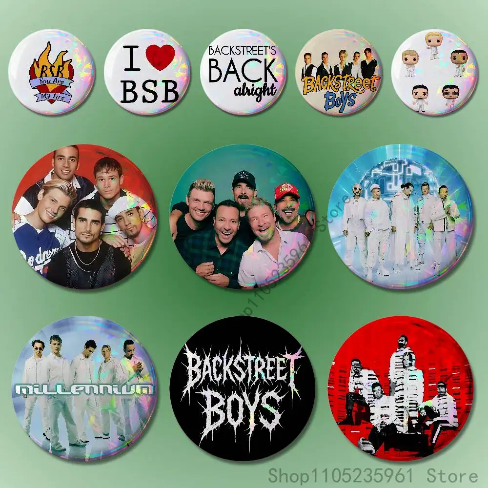 B-Backstreet b-boys BSB insignias personalizadas 75mm 44mm 25mm broche mochila sombrero alfileres accesorios juguetes regalo de San Valentín