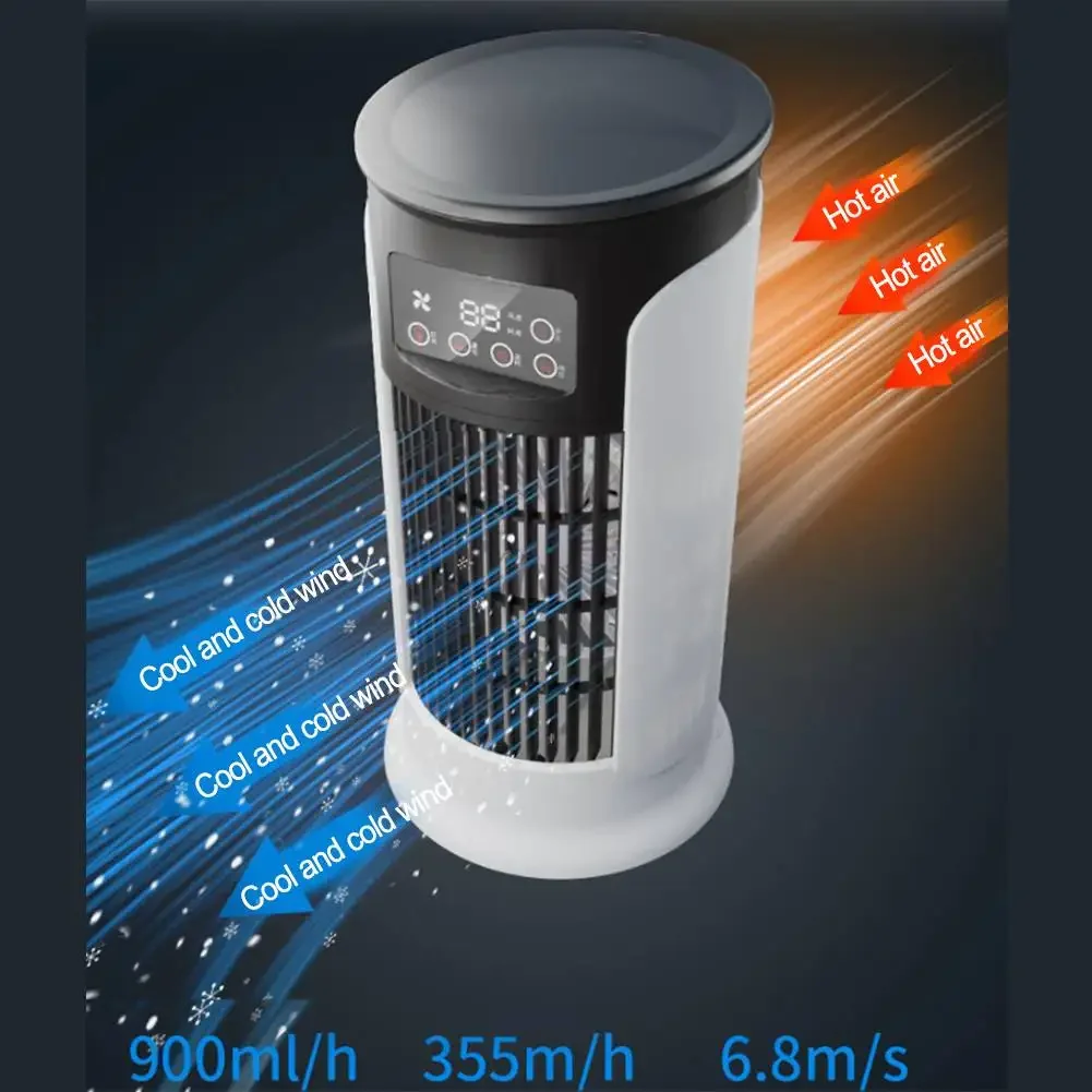 Mobile Air Conditioning Fan 6 Speeds 6 Hour Timer Atomization Humidification Home Improvement Tools Part