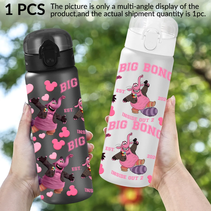 Bouteille d'eau en plastique avec personnage rose Disney, motif/motif en forme de cœur, tasse de sport de 26oz, cadeau d'anniversaire/de rentrée scolaire, 1 pièce