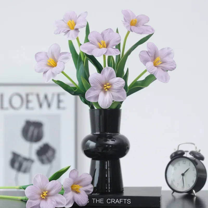 

Single Branch Opening PU Tulip Simulation Flower High-end Home Soft Decoration Desktop Decoration Photography Prop Tulip