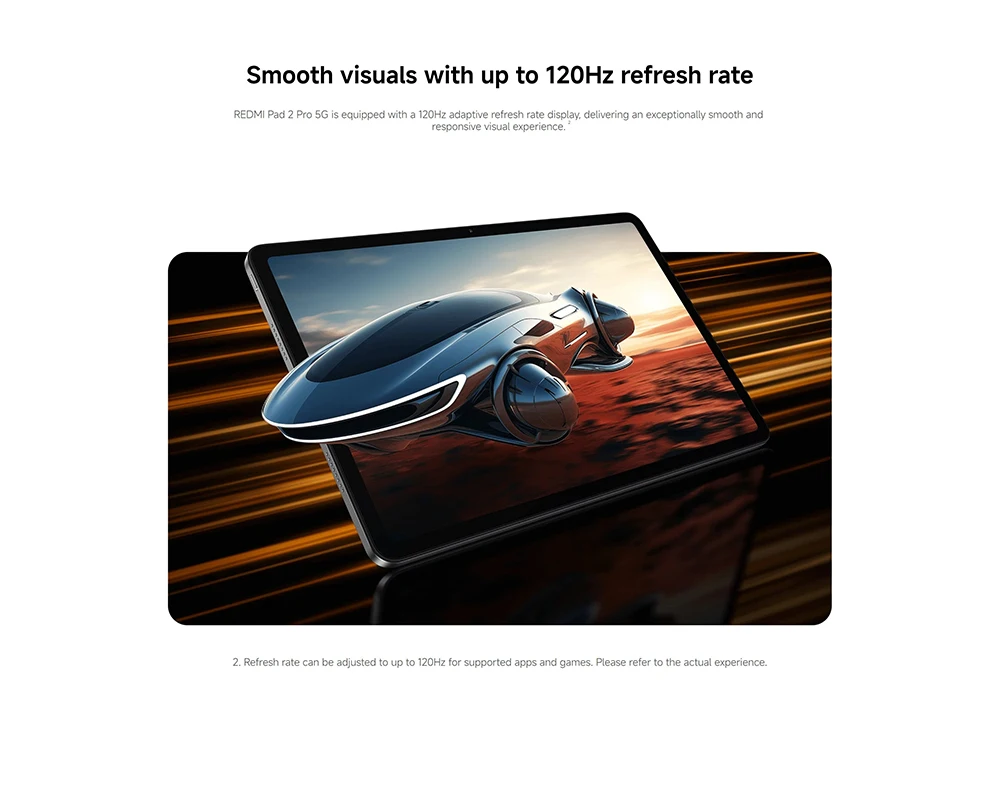 Global Version Xiaomi Redmi Pad 2 Pro 5G 12000mAh Battery 12.1" 2.5K Crystal-Clear Display 8GB 256GB Flexible 5G Connectivity 5G+eSIM Xiaomi HyperOS