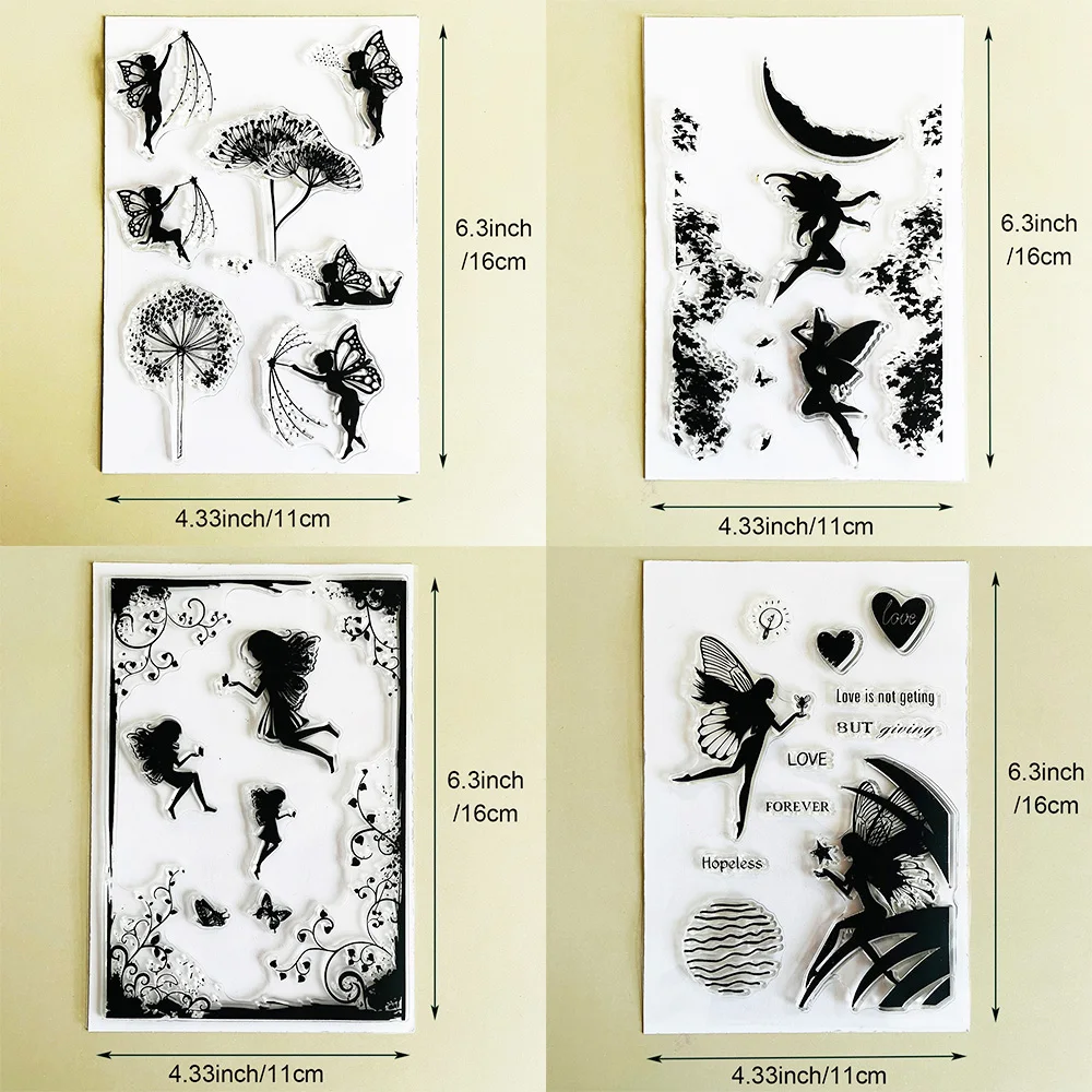 Feen-Stempel/Klare Stempel/Siegel für DIY-Scrapbooking, Kartenherstellung, Album, dekoratives Siegel, Basteln