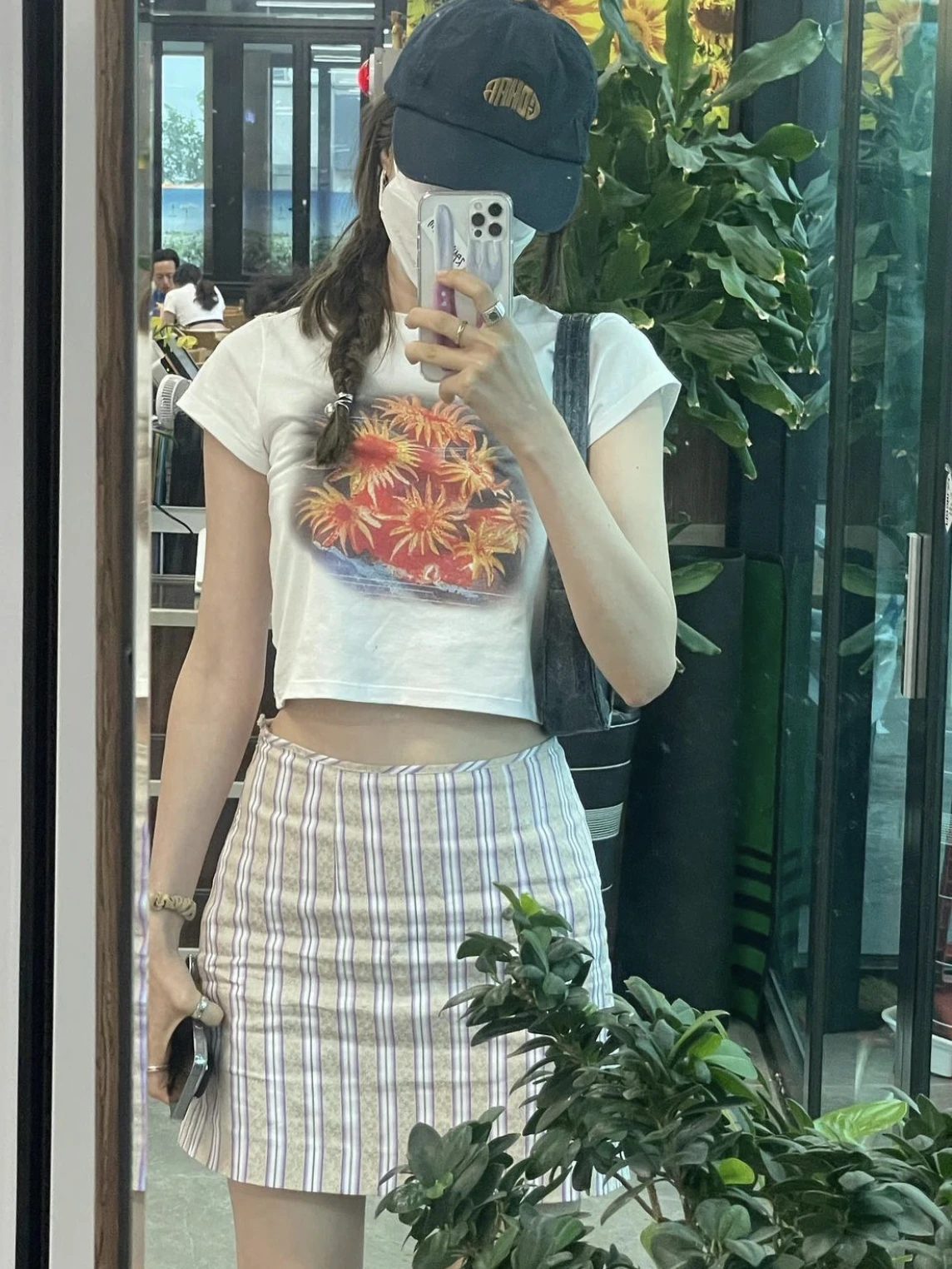 

Утягивающая полоска с цветочной текстурой, фиолетовая юбка на половину тела, простая модная летняя уникальная юбка трапециевидной формы с высокой талией в стиле ретро