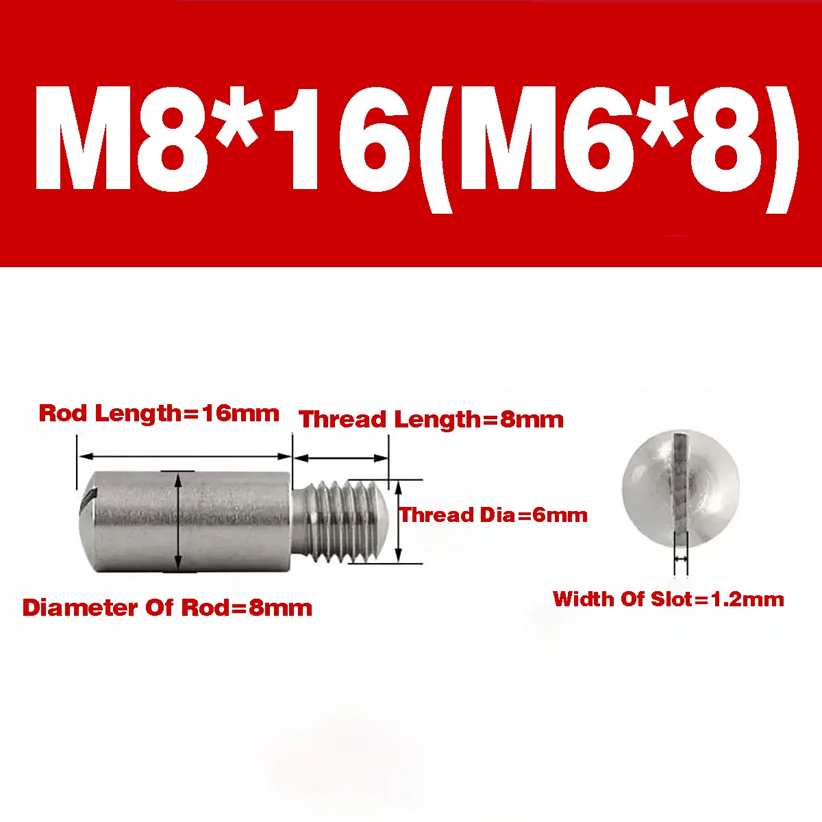 Variant: 4pcs  M8x16xM6x8