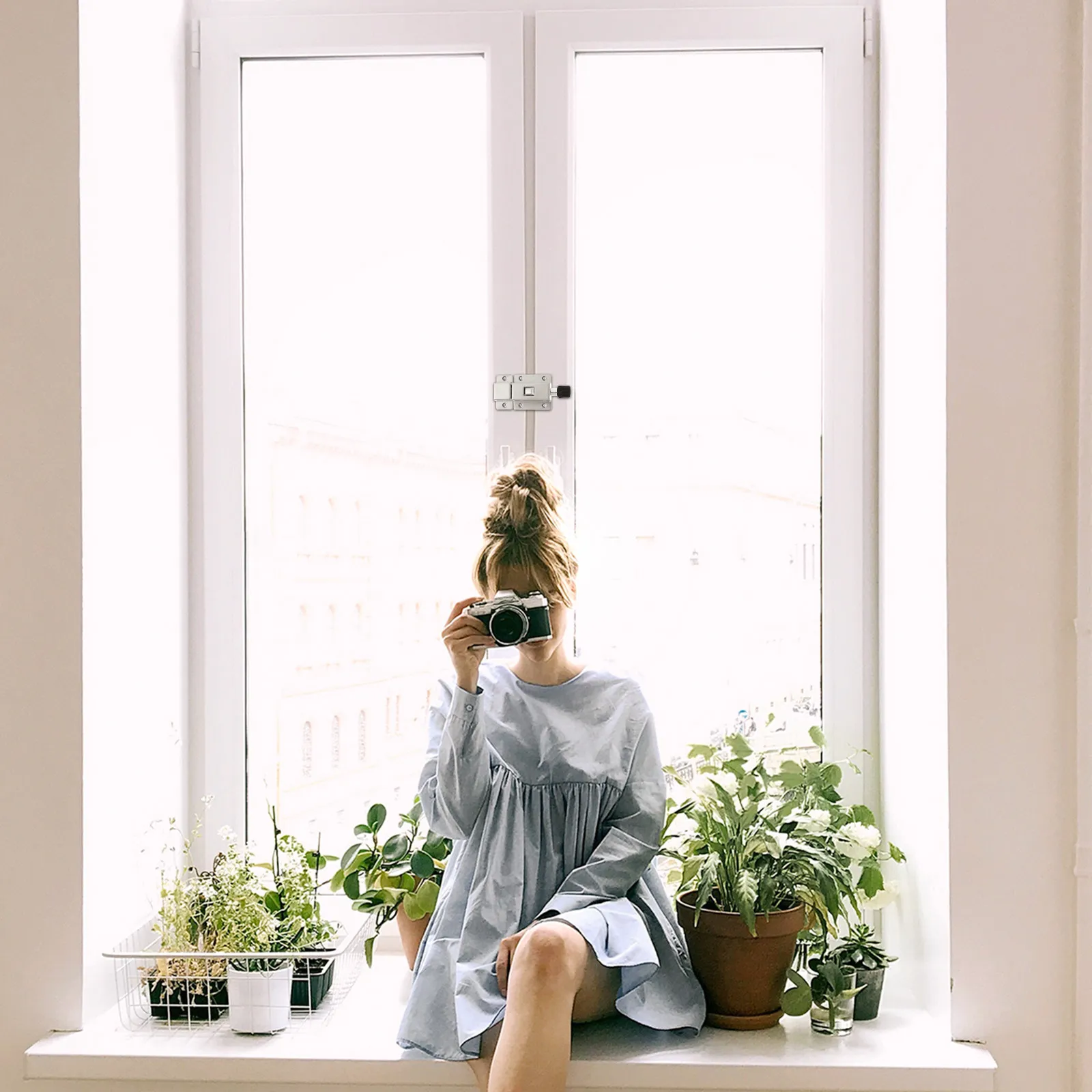 

Комплект из 8 пружинных засовов из нержавеющей стали с двойным креплением, утолщенные, для усиленной защиты дверей, для дома и коммерческих объектов