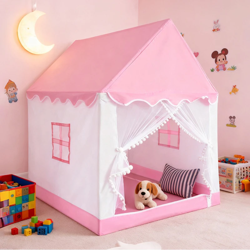 Pink Princess Tent Playhouse for Kids Indoor Game Room Children's Outdoor Tent Toys