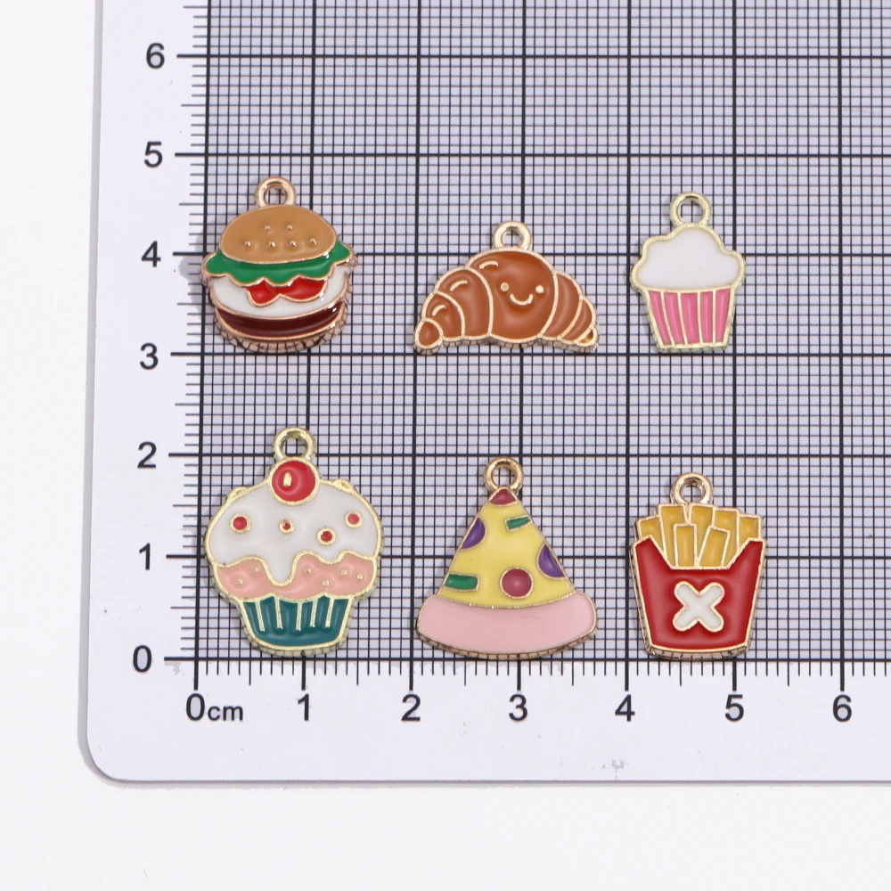 15Pcs/Set Cute Food Charms Ena - Jewelry Making Earring Supplies review and price
