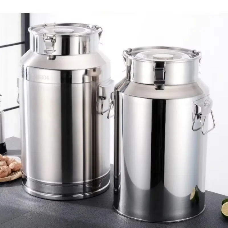 middle size Oil barrel household food-grade stainless steel wine barrel thickened sealed barrel milk barrel