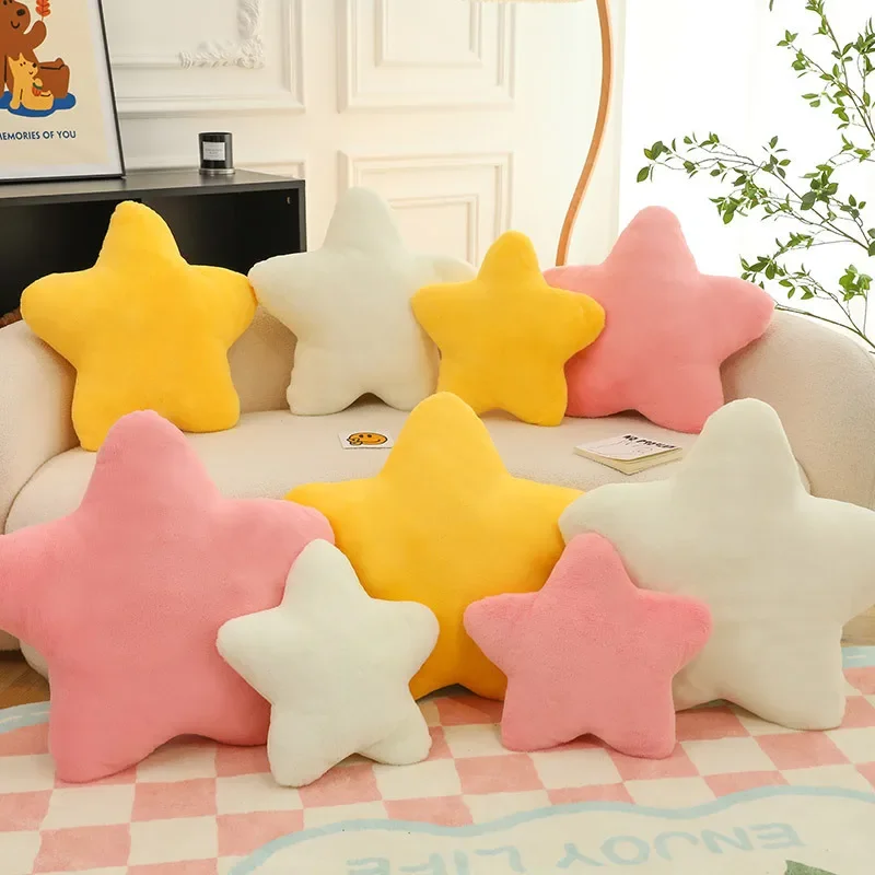 INS New Star Throw Pillow Super Soft Cute Plush Toy Sleeping Pillow Soft Girl Gift Girl Heart Cream Pink