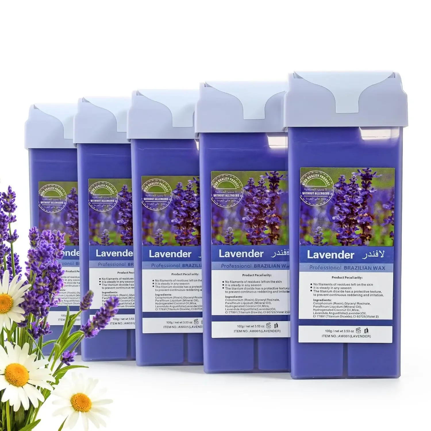 롤 온 왁스 알로에 로즈 왁스 롤러 리필 무통 제모 왁스 카트리지 비키니 바디 제모용 제모 왁스 워머