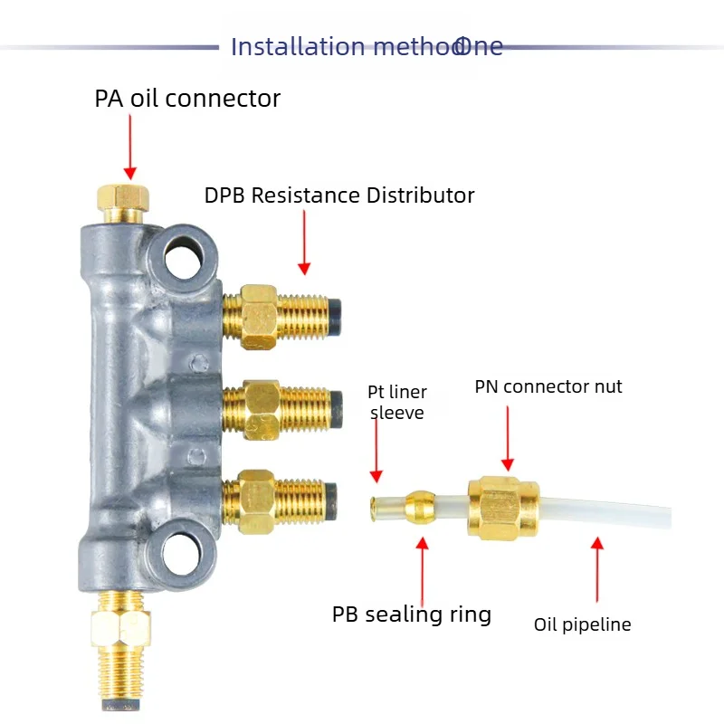 Zinc Alloy Type A Oil Way Distributor Fixed 2-5 Way Oil Pipe Manifold for Industrial Machine Tool Lubrication Oil Circuit