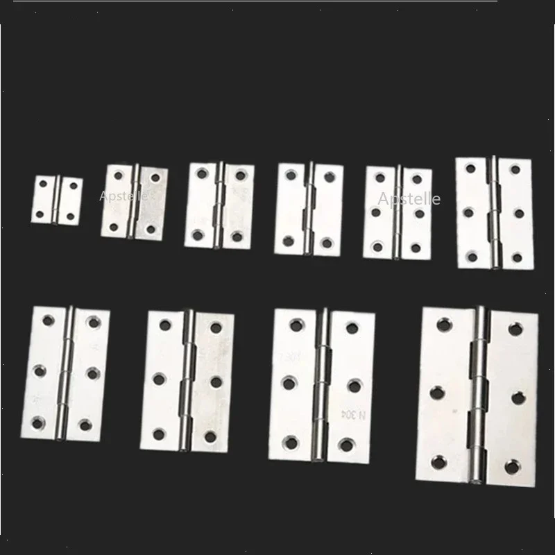 스테인레스 스틸 플랫 힌지 캐비닛 도어, 나무 상자 미니 힌지, 1 인치, 1.5 인치, 2 인치, 2.5 인치, 3 인치, 4 인치, 2 개