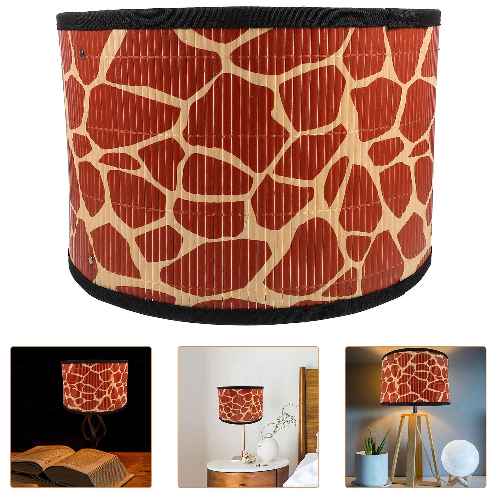 

Replacement Bamboo Lamp Shade Metal Rustic Table Lamp Shade Bedroom Study Lampshade Cover Eye Protection