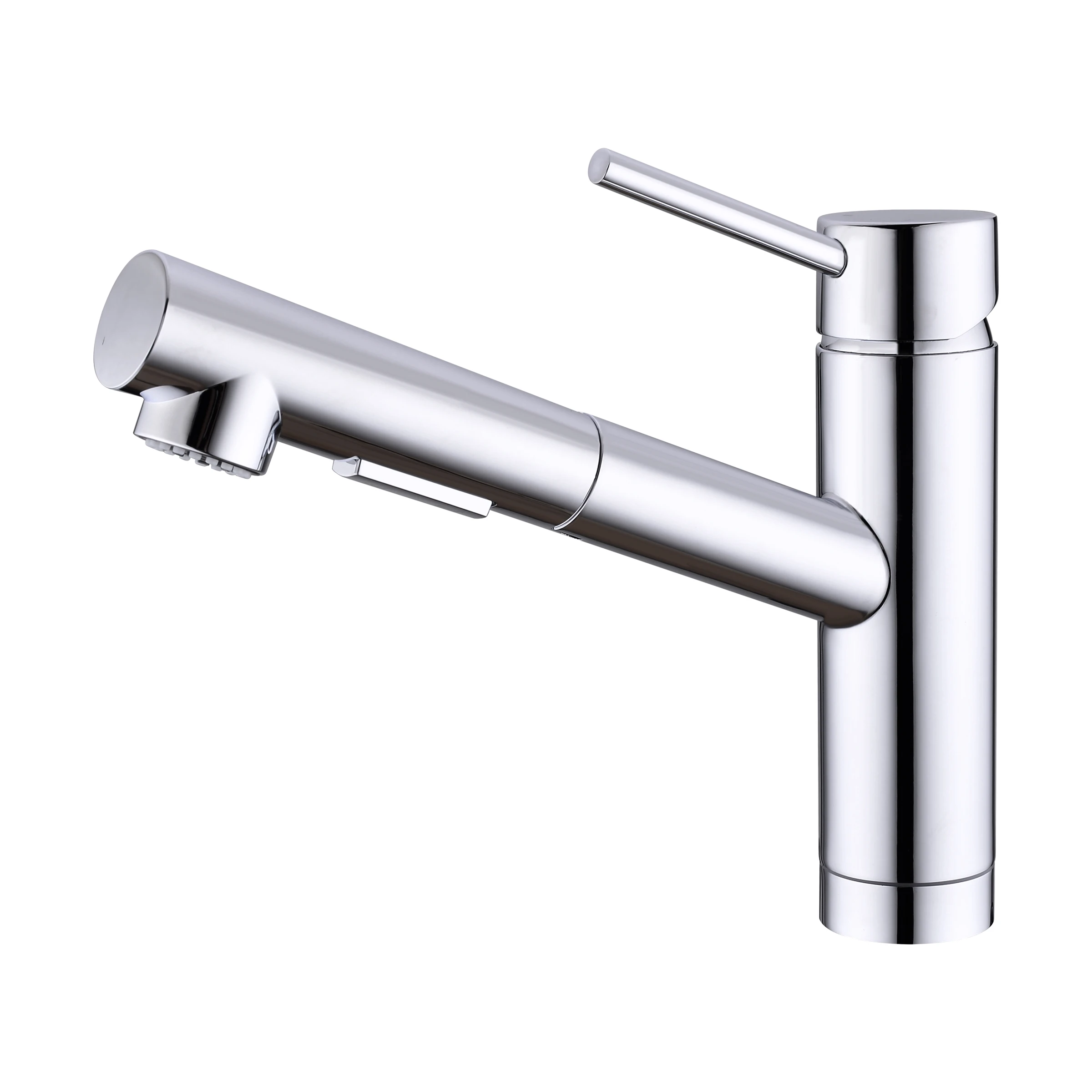 

2 Water Modes Chrome Plated Pull Out Kitchen Faucet SUS 304 Stainless Steel Pull Out Kitchen Faucet Mixer