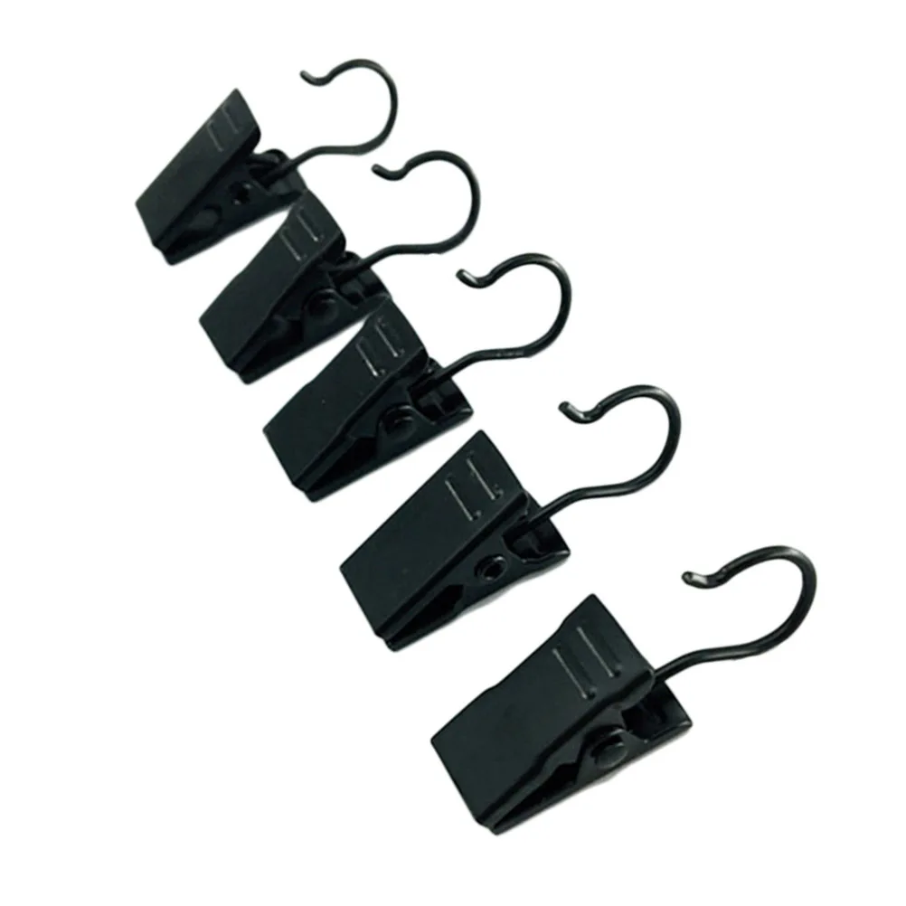 60 قطعة مقاطع الستار حلقات الستائر الحديدية السوداء الصلبة حافة سهلة التركيب لستائر الجيب الصغيرة كليب حلقة الستائر هوك الستار #1