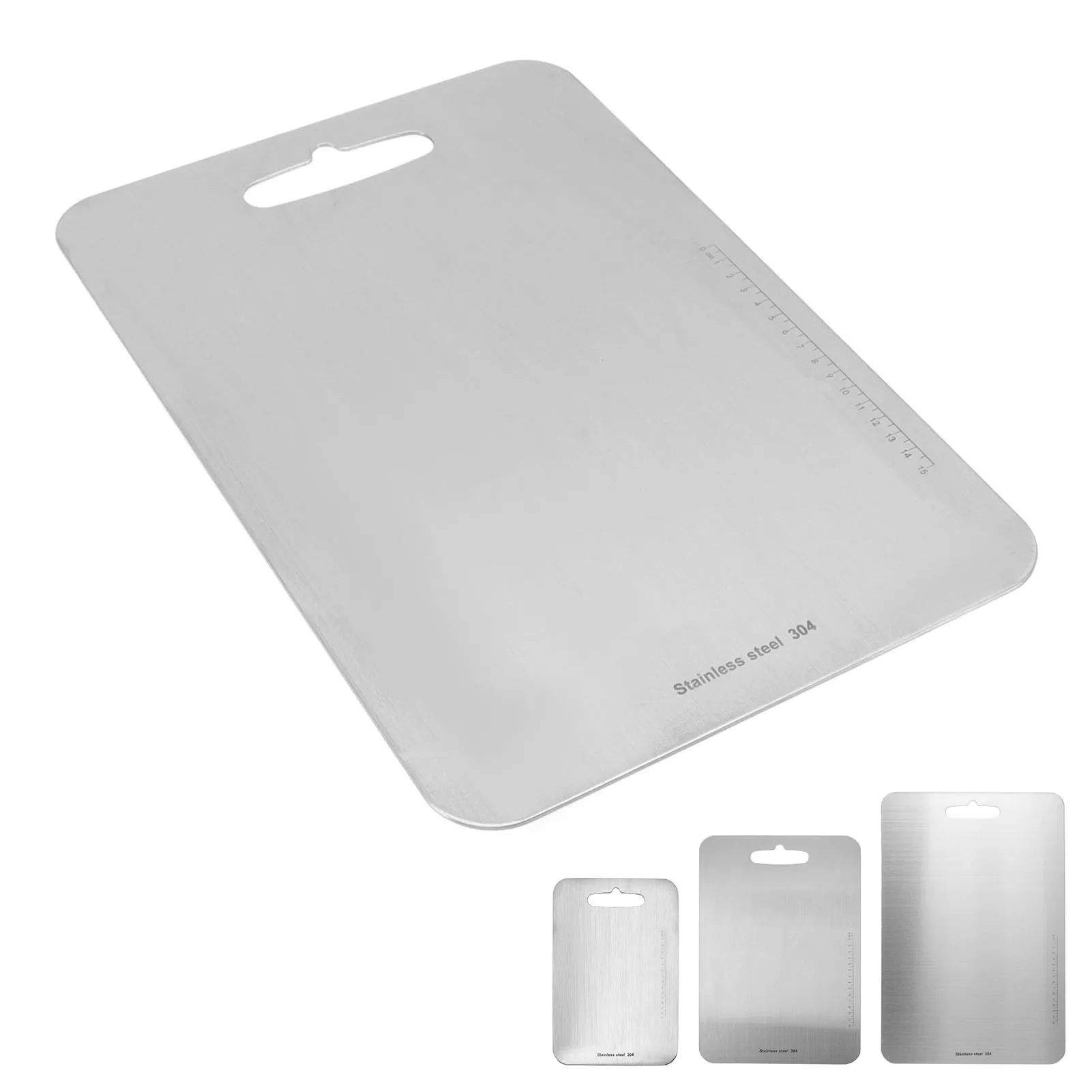 304 스테인리스 스틸 양면 도마 주방 가정용 도마 접시 트레이 빵 도마 주방 반죽 도마