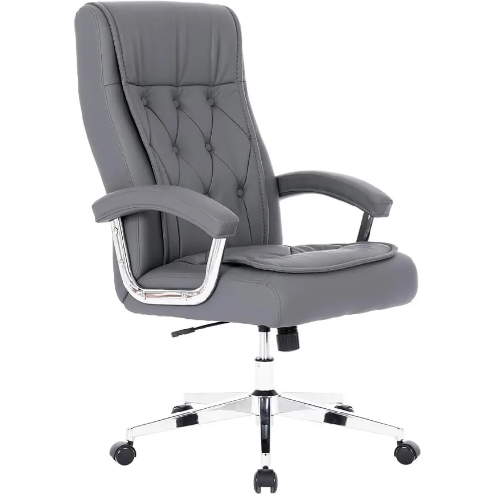 

High Back Ergonomic Computer Desk ChairAdjustable Height Swivel Office Desk Chair 350LBS Capacity (Gray) Gamer Chair for Pc