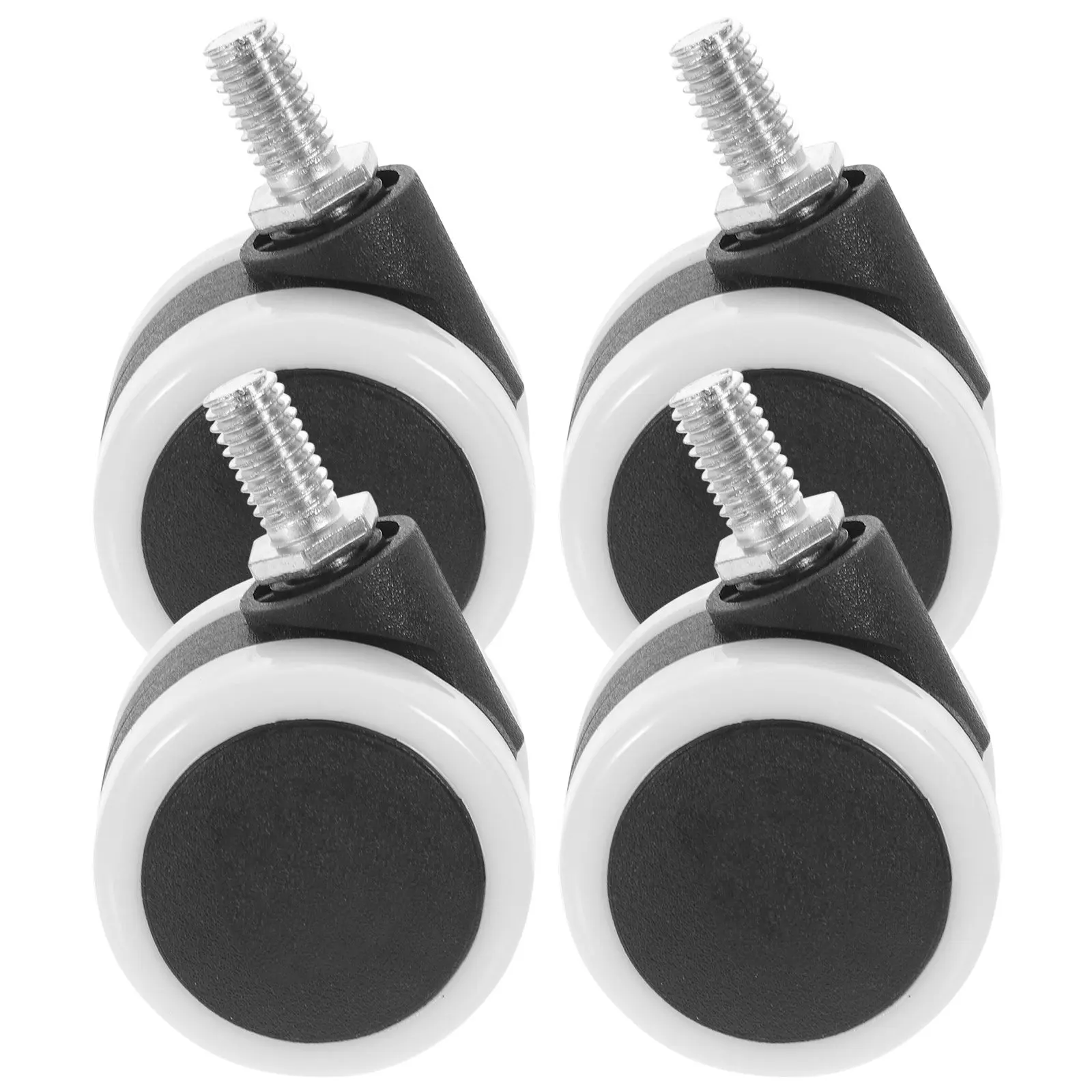 4Pcs Quiet Swivel Casters Small Caster Wheels for Appliances Trash Bins Storage Containers Tables Chairs Cabinets Stable Low